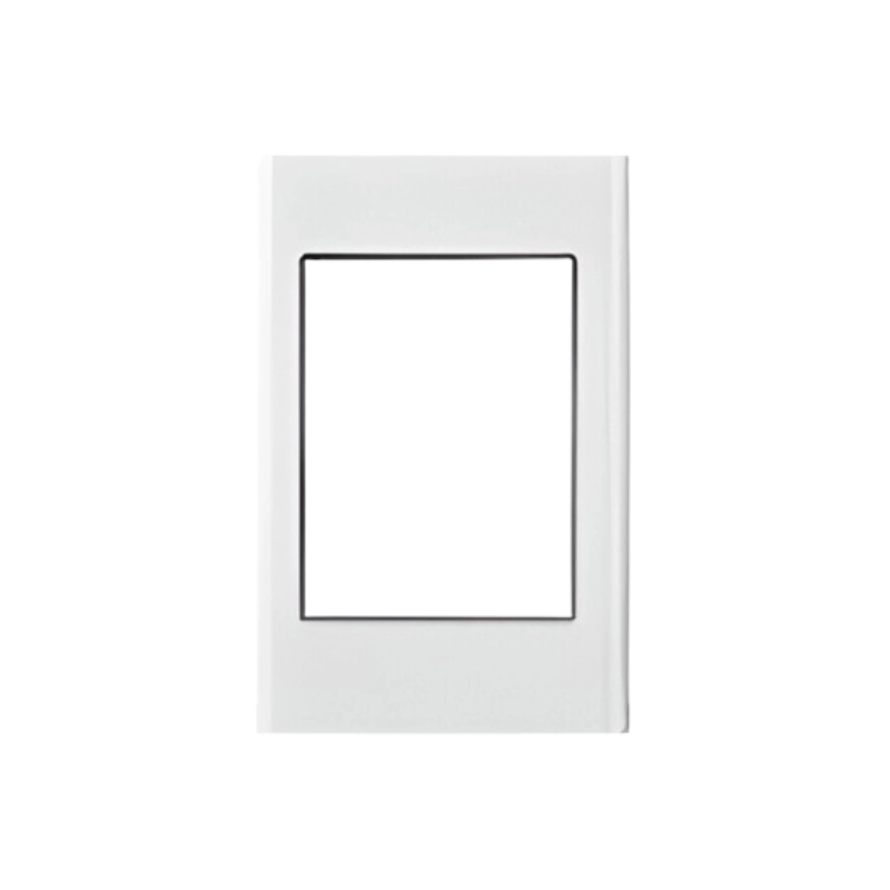 Placa Línea Premium Blanco + Cromo Texturizado