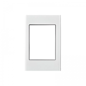 Placa Línea Premium Blanco + Cromo Texturizado