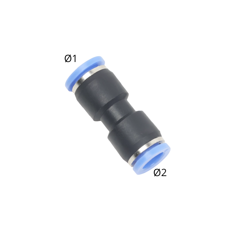 Racor Instantáneo HVFF Ø1 8mm Ø2 6mm Poliuretano