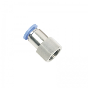 Racor Roscado PCF Manguera 6mm Rosca M5 En Bronce Cromado