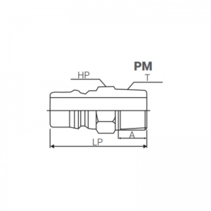 Conector Macho - Rosca Macho 1/4
