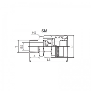 Conector Hembra - Rosca Macho 1/4