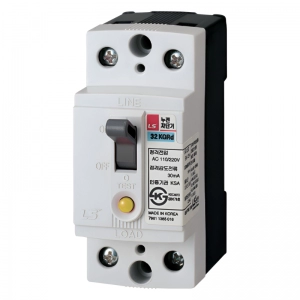 Breaker De riel Protección Diferencial Falla tierra 2 Polos 30Amp