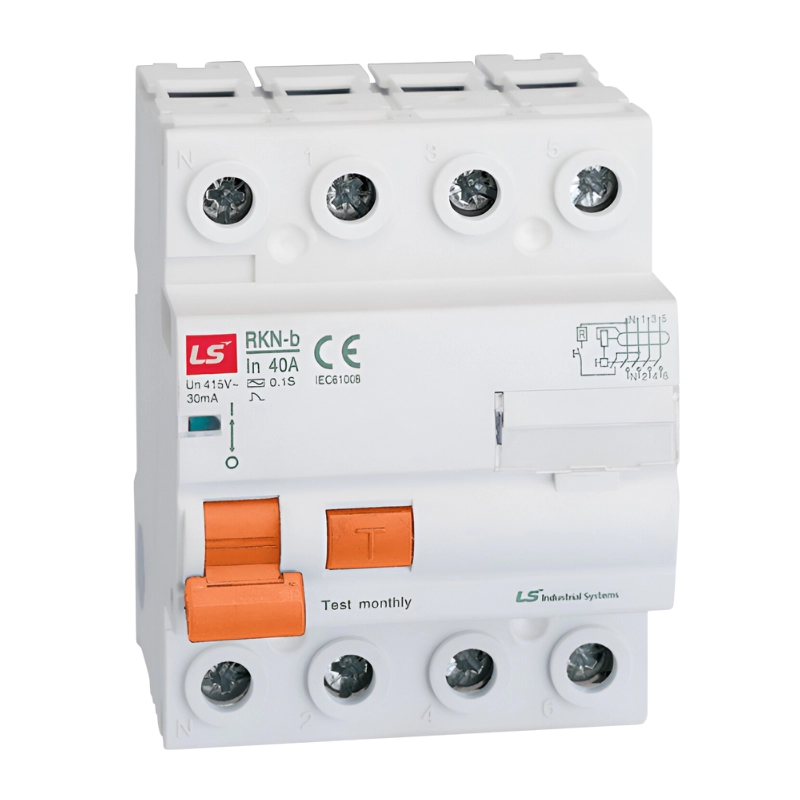 Minibreaker Residual Protección Falla Tierra 3P+N 10KA 63Amp