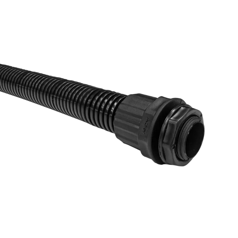 Coraza Nylon Con retardante A La Llama Abierta 28mm 25m Negro