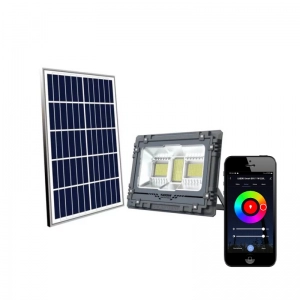 Reflector Solar Alta Potencia RGB Smart Con Control 100W