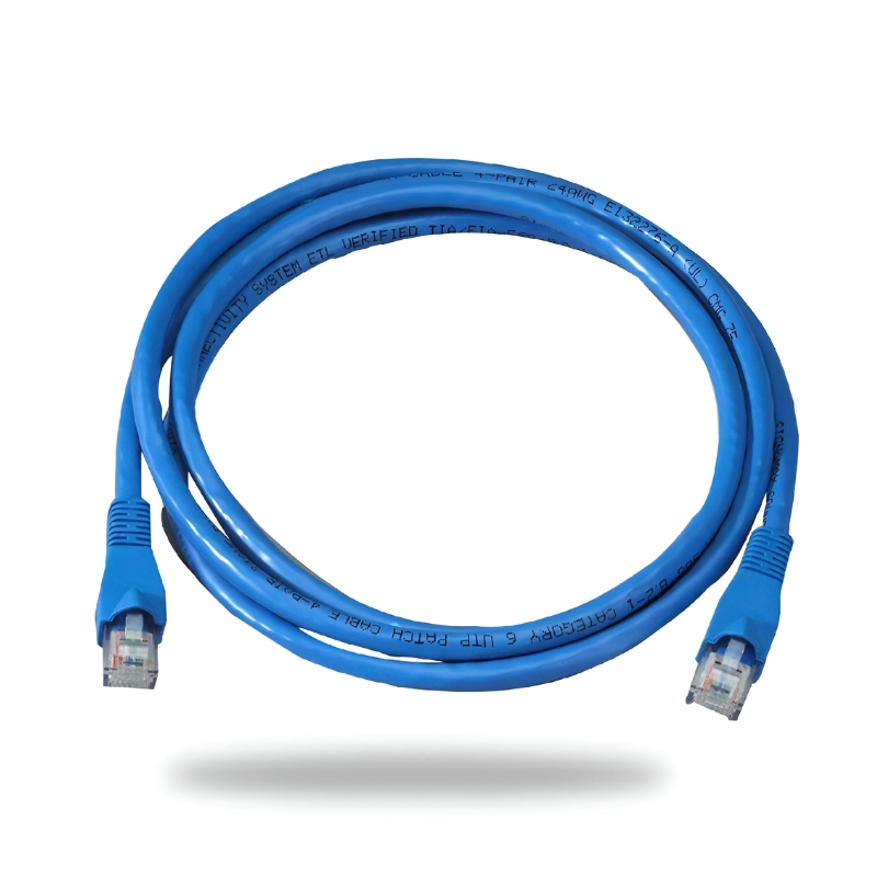 Patch Cord Utp Cat 6 - Cu 0,57 Mm - 568B - 2 Mt Aprox Azul