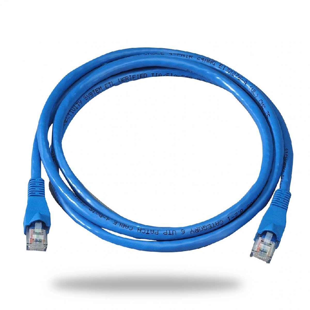 Patch Cord Utp Cat 6 - Cu 0,57 Mm - 568B - 5 Mt Aprox Azul