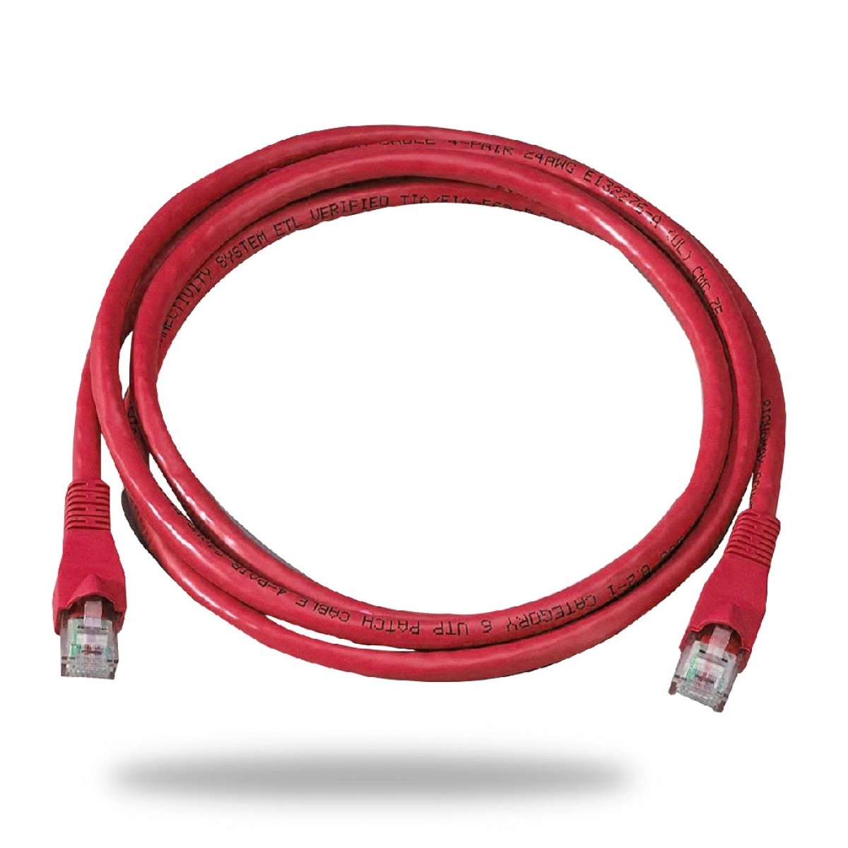 Patch Cord Utp Cat 6 - Cu 0,57 Mm - 568B - 10 Mt Aprox Rojo