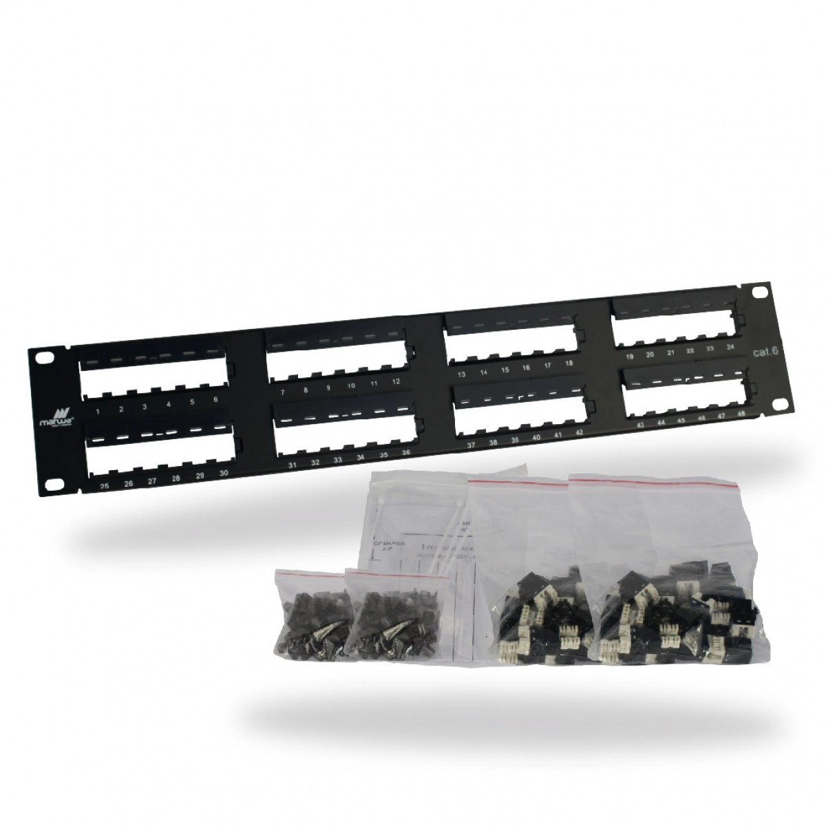 Patch Panel De 48 Puertos Categoría 6 - Modular