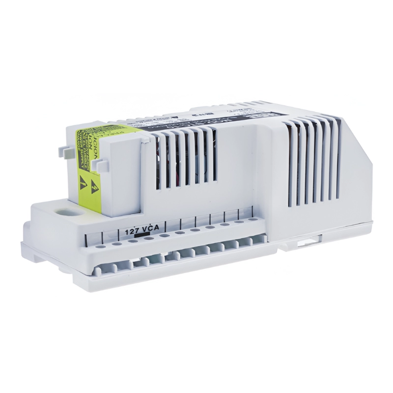 Fuente y bloqueador automático para intercomunicación con frente