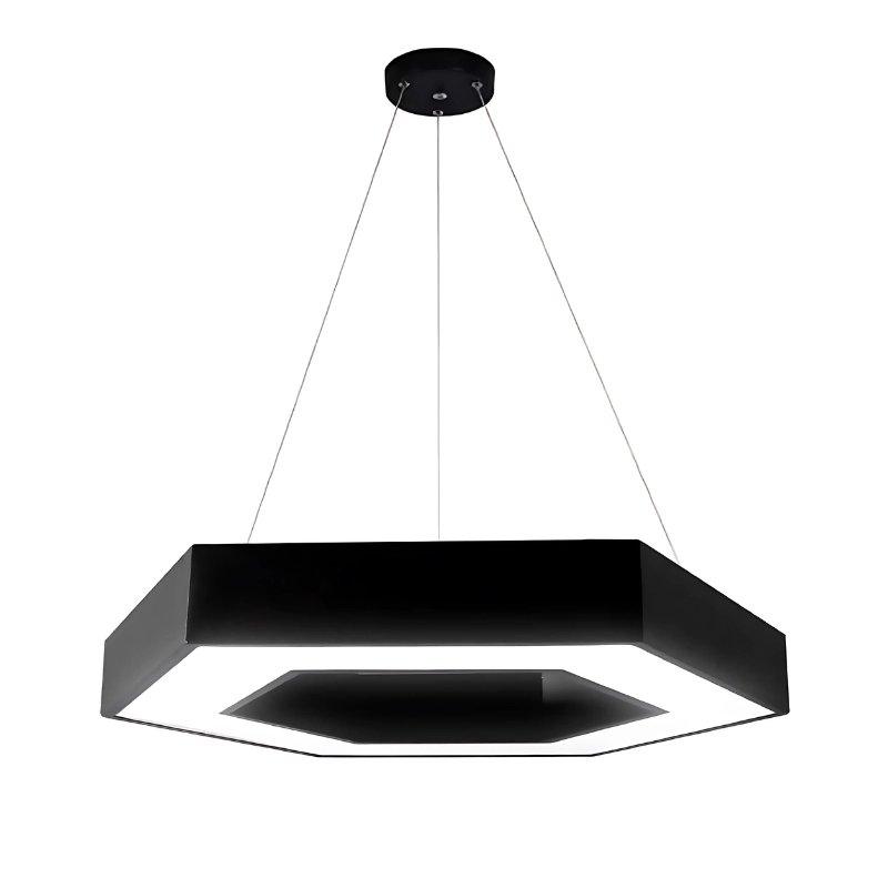 Luminaria Hexagonal 50W 6500K Negro