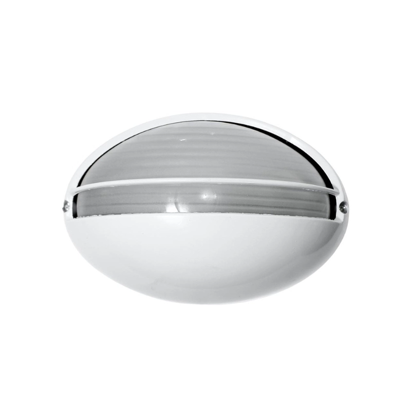 Aplique H25 Con Rejilla Ovalado 60W Blanco