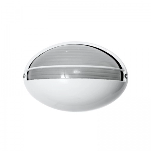 Aplique H25 Con Rejilla Ovalado 60W Blanco