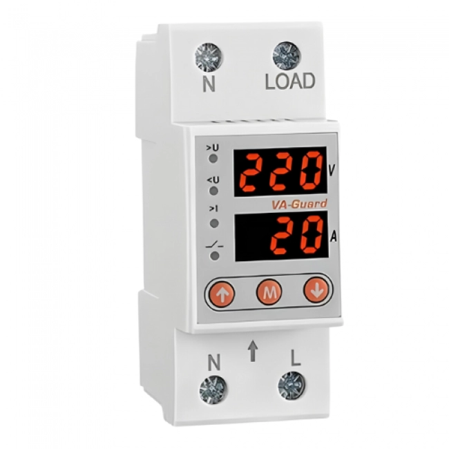 Protector Reletek (Sn) De Voltaje Y Corriente 110Vac Salida Monofásica 1-32Amp Ajustable MV