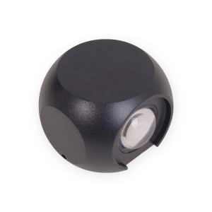 Aplique Led Ecoballx1 1W Negro Ecolite