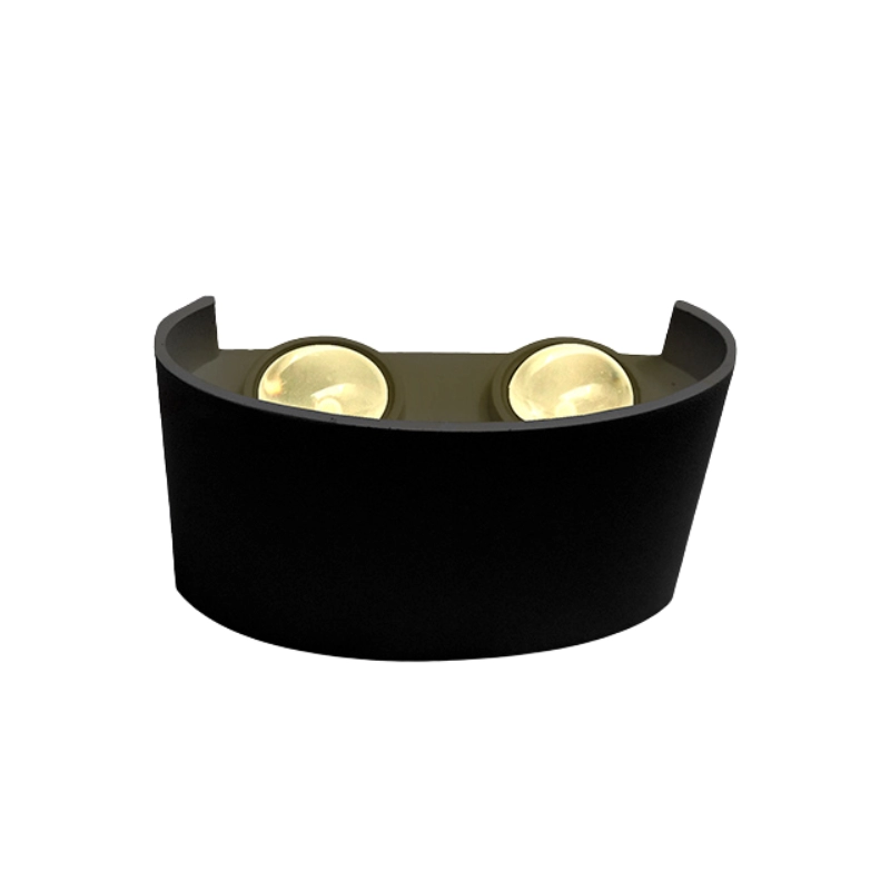 Aplique Led Wall-Ex4 4X1W 3000K Negro Ecolite