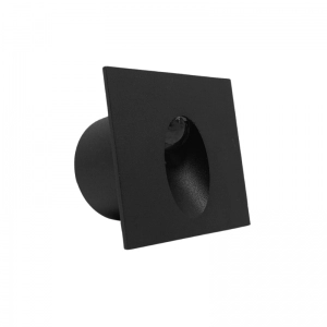 Aplique Nicho Cuadrado Pared 3W 3000K Negro Ecolite
