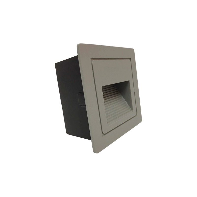 Aplique Nicho Para Pared 2W 3000K Gris Ecolite