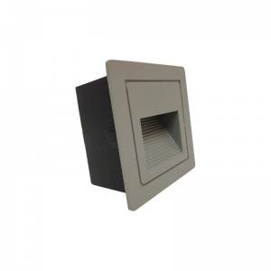 Aplique Nicho Para Pared 2W 3000K Gris Ecolite