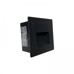 Aplique Nicho Para Pared 2W 3000K Negro Ecolite