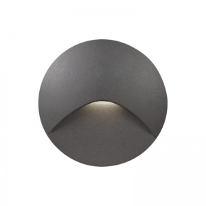 Aplique Nicho Redondo Nm 3W 3000K Gris Ecolite