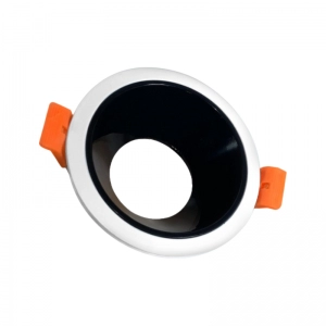 Bala Para Gu10 Aluminio + Pc Blanco Int Negro Ecolite