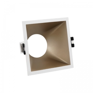 Bala Para Gu10 Recesada Cuadrado Champagne Ecolite