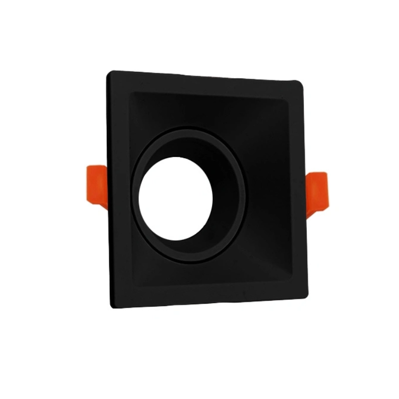 Bala Para Gu10 Recesada Cuadrado Negra Ecolite