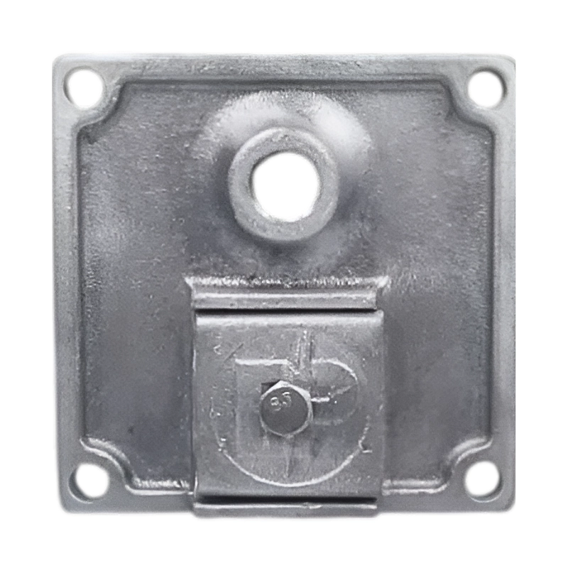 Base Captadora Cuadrada Horizontal Aluminio Doble Cable Rosca 5/8