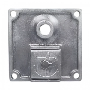 Base Captadora Cuadrada Horizontal Aluminio Doble Cable Rosca 5/8