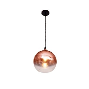 Luminaria Colgante E27 Globo Oro Rosado