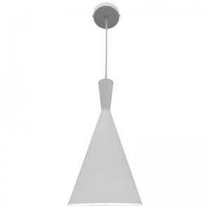Luminaria Colgante E27 Blanca Cónica