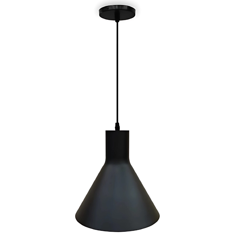 Luminaria Colgante E27 Campana Negra Ecolite