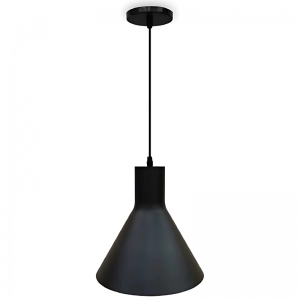 Luminaria Colgante E27 Campana Negra Ecolite