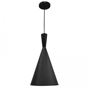 Luminaria Colgante E27 Cónica Negra
