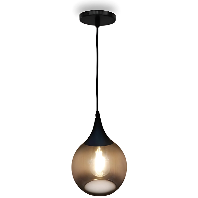 Luminaria Colgante E27 Cristal Negra Ecolite