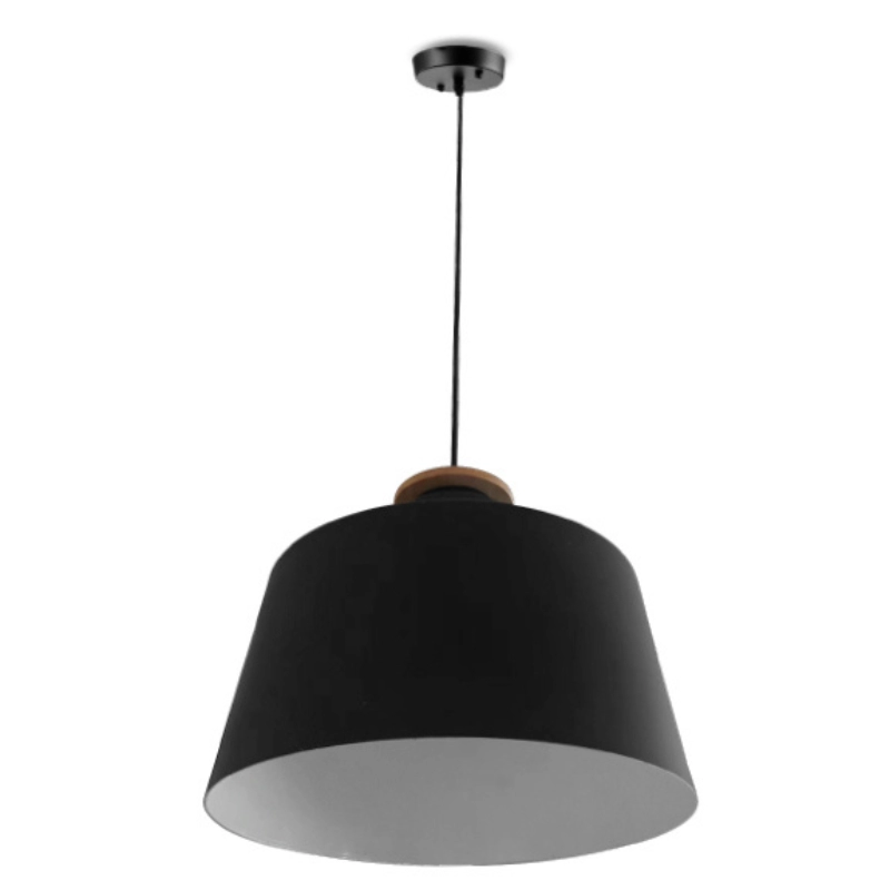 Luminaria Colgante E27 Trapecio Negra Ecolite