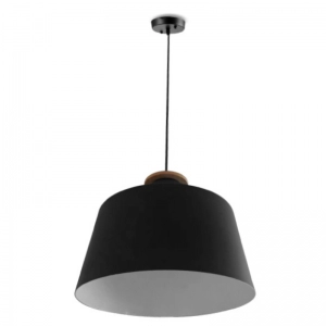 Luminaria Colgante E27 Trapecio Negra Ecolite