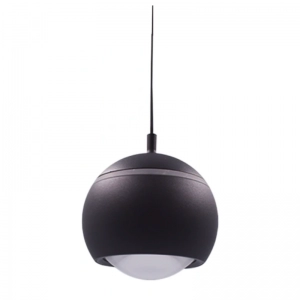 Luminaria Colgante Esférica LED 9W Negro Ecolite