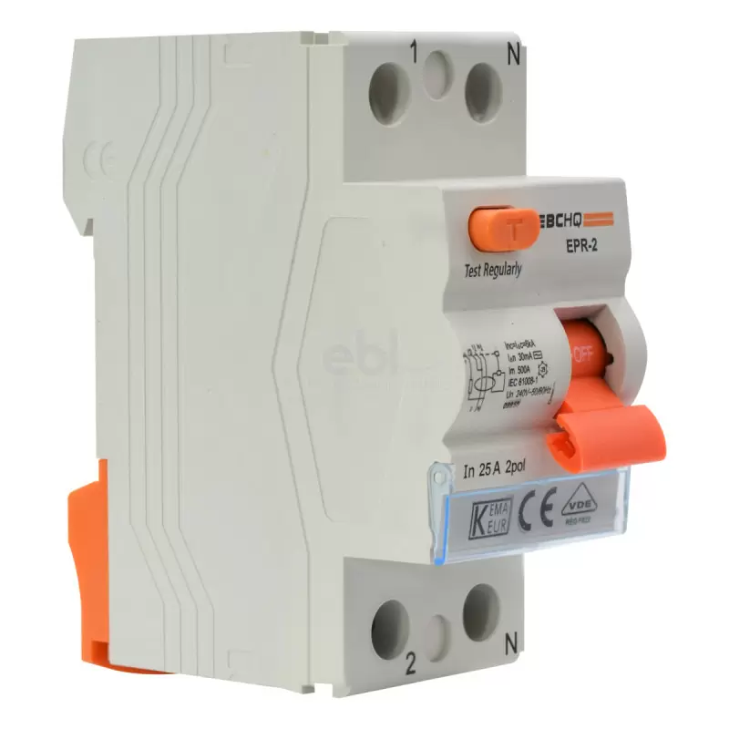 Breaker Diferencial Noark 2X10A 6Ka, 240 Vac