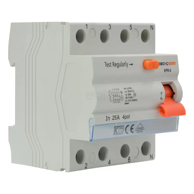 Breaker Diferencial Noark 4X40A 6Ka, 415 Vac