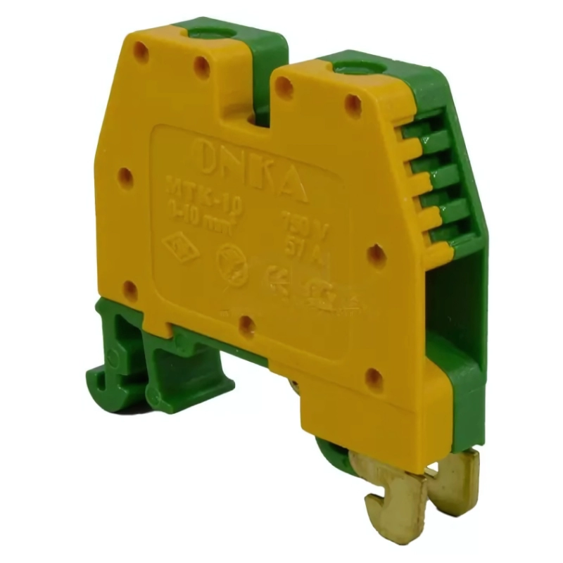 Bornera Atornillable Onka 76A/750Vac 25Mm2 Amarillo+Verde