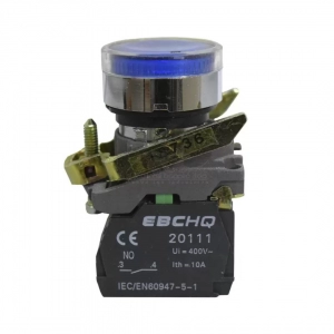 Pulsador Iluminado Base Metalica 22mm