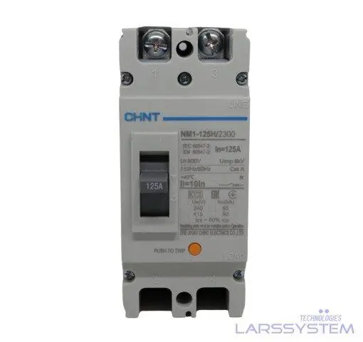 Breaker Industrial Chint 2 Polos 125A, 690V 125H