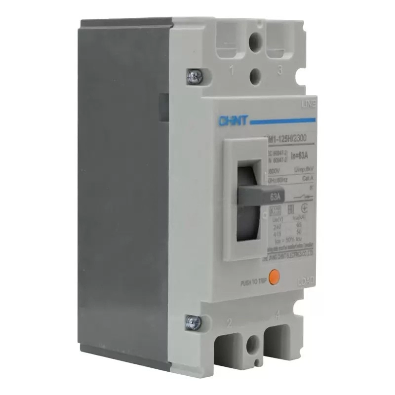 Breaker Industrial Chint 2 Polos 100A, 690V 250H