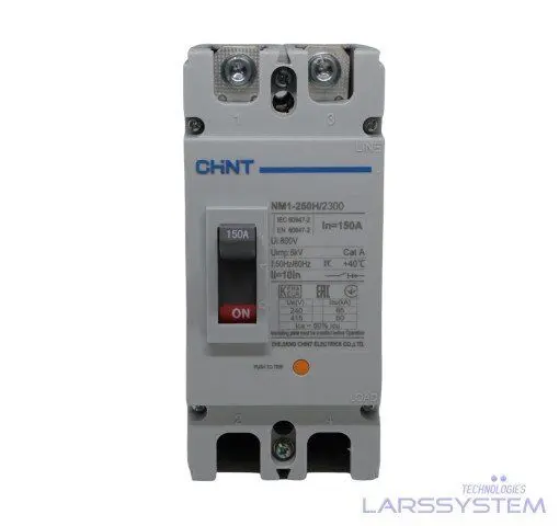 Breaker Industrial Chint 2 Polos 175A, 690V 250H