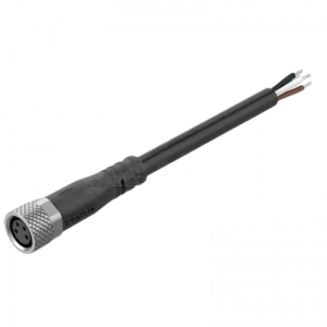 Cable de Conexión Para Alimentación Eléctrica Zócalo M8X1, Codificación A, 5 Metros, 4 Hilos Hembra