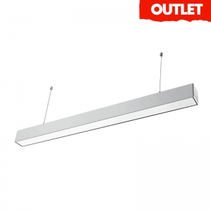 Lampara Led Lineal Blanca 40W Oficina 6400K 1.2 Metros