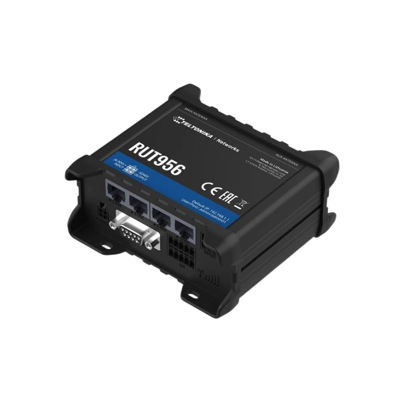 Router Industrial 4x RJ45, 1x USB-A, 1x DB9, 1x 6 Pines Serial